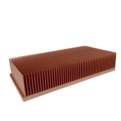 Dissipador de calor com aleta escavada de cobre de fornecimento direto da fábrica - Dissipador de calor de cobre vermelho C1100 100 × 50 × 20mm